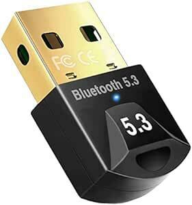 【2023新Bluetooth5.3超低遅延（ドライバー不要、挿し込で即利用）】 Bluetoothアダプタ 低遅延 無線 超小型