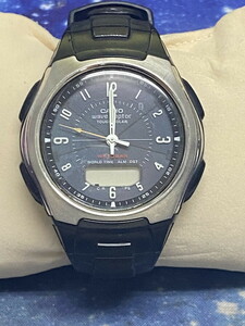 【４０９】CASIO カシオ WAVE CEPTOR ウェーブセプター タフソーラー WVA-430J-1A メンズ デジアナ 電波ソーラー 腕時計 中古品