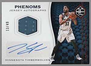 16-17 Panini Limited Karl-Anthony Towns JSY Auto /49