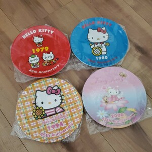 HELLO KITTY　Sanrio　プレート　皿　メラミン　四枚セット　自宅保管品