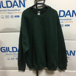 GILDAN フォレストグリー L 深緑 ダークグリーン セットイン トレーナー 8.0oz スウェット ギルダン 無地 長袖 裏起毛