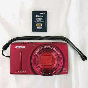 Nikon coolpix S9500 デジカメ レッド 通電ok 現状品 C5