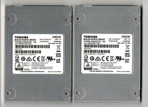 SATA ☆ TOSHIBA　SSD HDD　256GB　２個セット ☆ MODEL：THNSNJ256GCSY ☆ 健康状態：正常 ★