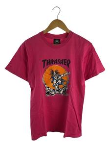 THRASHER◆Tシャツ/-/コットン/PNK/プリント