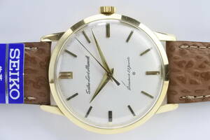 当時最上級品☆1961年製造　SEIKO　LOADMARVEL　K18金　SD文字盤　23 Jewels J14050 手巻紳士腕時計　国産名機高級品