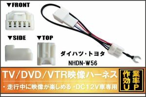 走行中に映像が楽しめる TOYOTA DAIHATSU トヨタ ダイハツ NHDN-W56 対応 TV DVD VTR 映像ハーネス ケーブル コード DC12V 車専用