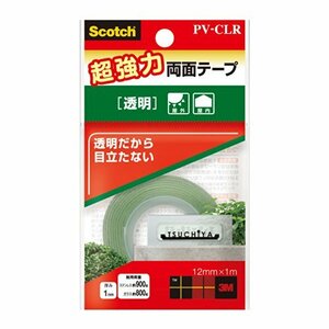 3M スコッチ 超強力両面テープ 透明 12mm x 1m PV-CLR