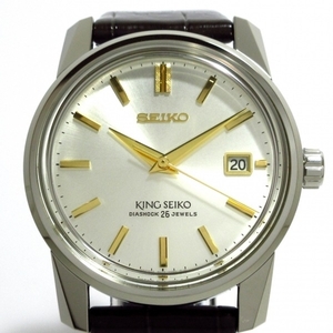 SEIKO(セイコー) 腕時計■新品同様 キングセイコー 6L35‐00F0/SDKA003 メンズ KSK復刻デザイン/限定1700本/革ベルト シャンパンゴールド