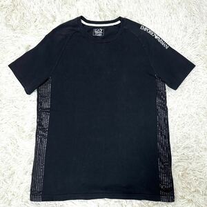 EMPORIO ARMANI エンポリオアルマーニ Tシャツ 半袖 EA7 ブラック 黒 サイズL