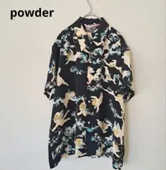 【希少】パウダー powder シルク 100% 天使 総柄 シャツ 下迫秀樹