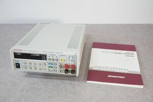 [QS][D4039110] ADVANTEST アドバンテスト R6144 プログラマブル 直流電圧 電流発生器 取扱説明書付き