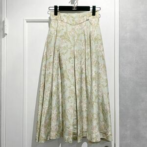ヴィンテージスカート 日本製 きみどり 花柄 スカート ロングスカート フレアスカート 