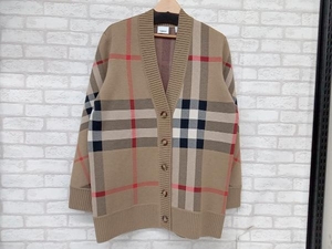 BURBERRY LONDON ENGLAND バーバリー ロンドン イングランド カーディガン ノバチェック ベージュ系 レディース M ニット