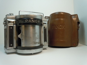 PANOX　WIDE ANGLE　140°　PANOX 50ｍｍ / 2.8　120フィルム 50x110mm パノラマカメラ　革ケース付き