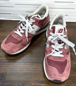 希少 NEW BALANCE ニューバランス M990BD made in USA スニーカー バーガンディ US8.5D 26.5cm 美品 米国製 USA製 BURGUNDY