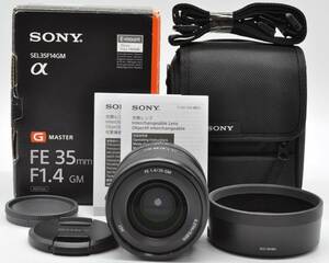 ＜極上美品！！＞　SONY　ソニー　FE 35mm F1.4 GM [SEL35F14GM]　♪あるとうれしい元箱＆ソフトケース＆フード＆説明書付き♪