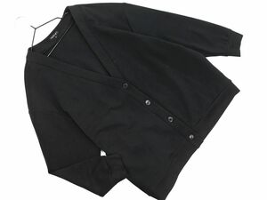 インディヴィ 大きいサイズ カーディガン size17/黒 ■◇ ☆ edb9 レディース