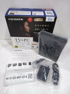 未使用 I O DATA アイ オー データ 外付けハードディスク HDCZ-UTL2KC 2TB 4K対応 TV＆PC 録画 