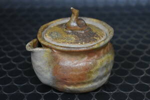 うぶ品　時代物　在銘　備前焼　手造鳥摘宝瓶　急須　煎茶道具　古美術品
