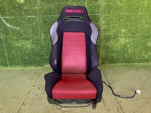 新Y管理74064 H17 RX-8 SE3P 外し】★RECARO SR-3 赤黒 運転席 セミバケット シート 両側ダイヤル式★シートレール付属