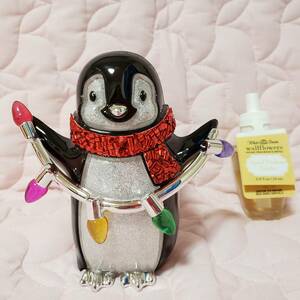 リラクゼーショングッズ キャンドル バス アンドボディーワークス 可愛いペンギン アロマランプ 新品 Wallflowers Bath & Body Works 