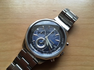 レア 良好 SEIKO セイコー WIRED ワイアード クロノグラフ デイト シルバー×ブルー文字盤 VK67 純正ブレス クオーツ メンズ 腕時計