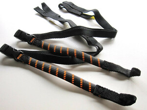 ROK straps ストレッチストラップ BP ブラック&オレンジ ストラップ長：310mm～1060mm/幅：16mm 2本セット 米国製