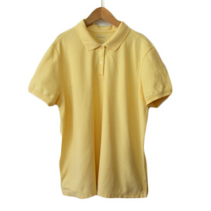 エルエルビーン L.L.BEAN RELAXED FIT ポロシャツ 半袖 コットン 1X 黄 イエロー レディース