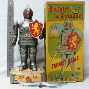 増田屋【Knight in Armour TARGET GAME ナイト イン アーマー ターゲット ゲーム】当時物ブリキTIN TOYマスダヤMODERN TOYS【箱付】0505