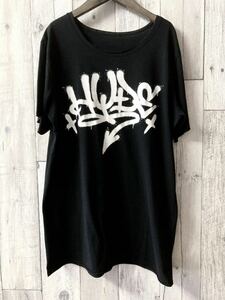 ■送料込み即決■ HYDE 定番ロゴ LIVE TAG BIG Tシャツ 切りっぱなしデザイン ビッグサイズ ブラック / L