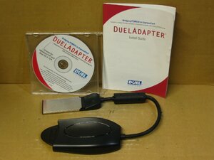 ▽DUEL SYSTEMS DA-001 DUELADAPTER PCMCIA to ExpressCard34 変換アダプター 中古