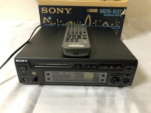 100 SONY ソニー MDS-S37 ブラック ミニディスクデッキ MDデッキ リモコン付き 通電確認済