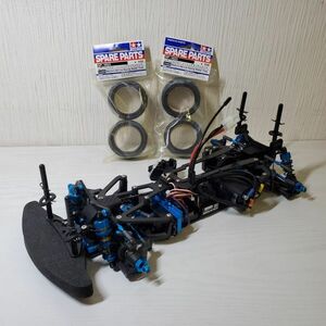 ●HJ90【送100】1円～ 1/10 ラジコン RC 詳細不明 受信機 サンワ RX-472 タミヤ TBLE-03S BLM-02S 動作未確認 現状品