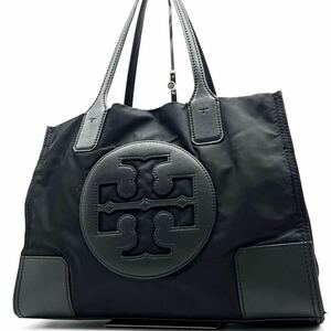 1円 ■人気■ TORY BURCH トリーバーチ エラトートバッグ 大きなロゴ ハンドバッグ A4 書類 ビジネス メンズ ナイロン ブラック 黒 正規品