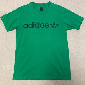 【中古】adidas Tシャツ メンズSサイズ 半袖Tシャツ グリーン