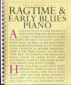 ライブラリー オブ ラグタイム＆アーリー ブルース ピアノ the Library of Ragtime and Early Blues Piano 輸入楽譜/洋書