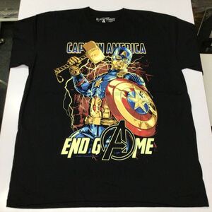 SR7D2. デザインTシャツ XXLサイズ　CAPTAIN AMERICA キャプテンアメリカ　AVENGERS END GAME アベンジャーズエンドゲーム