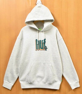 未使用品 展示品 HUF ハフ 長袖 プルオーバースウェット パーカ ヘザーグレー メンズM 新品(41471