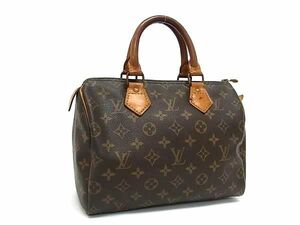 1円 LOUIS VUITTON ルイヴィトン M41528 モノグラム スピーディ25 ハンドバッグ ミニボストン トート レディース ブラウン系 BG7859