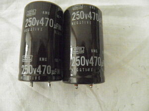 電解コンデンサ ２５０V 　４７０μF 　２個セット 他にもコンデンサーを出品しています。