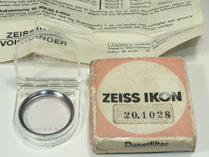 Zeiss ikon フィルター Ikolor C S27-20.1000 スカイライト 銀枠 元箱・ケース・取り扱い説明書付き　Z-1