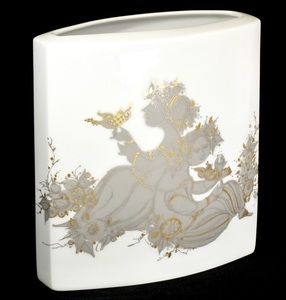 ドイツ製　ローゼンタール　フラワーベース　 Rosenthal　ビョルン ヴィンブラッド　花器　幅19cm高さ21cm SHM