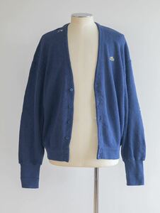 【フランス製】70s 80s lacoste ウール100% ニットカーディガン フレラコ ラコステ ユーロヴィンテージ 60s 90s セーター izod USA