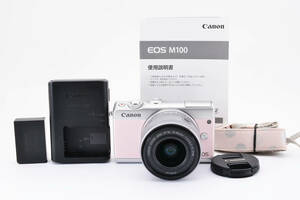 Canon ミラーレス一眼 EOS M100 リミテッドピンク レンズキット EF-M15-45 IS STM