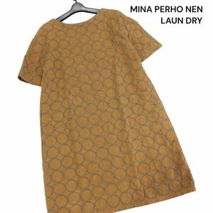 mina perhonen ミナペルホネン LD3057 【tambourine】 LAUNDRY ランドリー 半袖 タンバリン ワンピース Sz.38　レディース　K3T00403_9#E