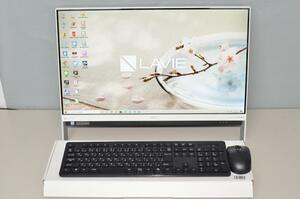 中古良品 一体型パソコ 最新Windows10+office NEC DA700/H 高性能core i7-7500U/新品爆速SSD1TB/メモリ8GB/23.8インチ/カメラ/テレビ機能