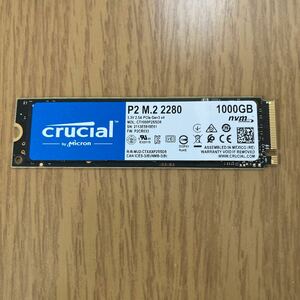 crucial P2シリーズ 1TB NVMe M.2 Type2280 SSD CT1000P2SSD8JP 【中古】