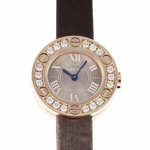 カルティエ Cartier ラブウォッチ WE801331 ブラウン文字盤 中古 腕時計 レディース