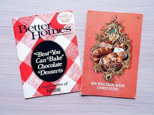 ★アメリカ/古いレシピブック2冊セット/ヴィンテージ/Better Homes/Nestle★小冊子/料理本/スイーツ本/紙もの/紙モノ★