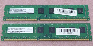 ◆ADTEC Aing MCP12800D-8GMCEL 2枚セット *PC3L-12800U/DDR3L-1600 Micronチップ 240Pin DDR3 UDIMM 16GB(8GB x2) 動作品